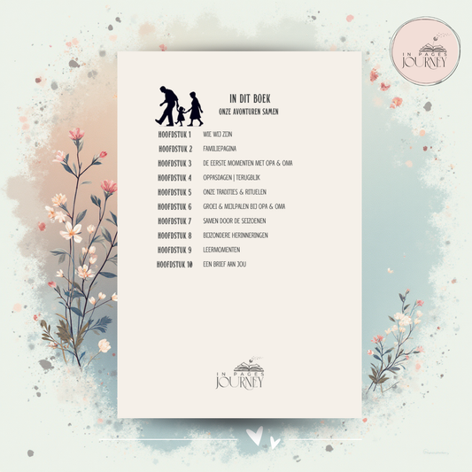 Met Liefde en Koekjes | Oppasavonturen bij Opa & Oma - Journey in Pages Babys eerste jaar invulboeken inclusief gedeelte zwangerschap en bevalling