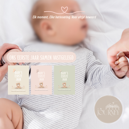 Baby's Eerste Jaar | Van Zwangerschap tot Eerste Verjaardag - Journey in Pages Babys eerste jaar invulboeken inclusief gedeelte zwangerschap en bevalling