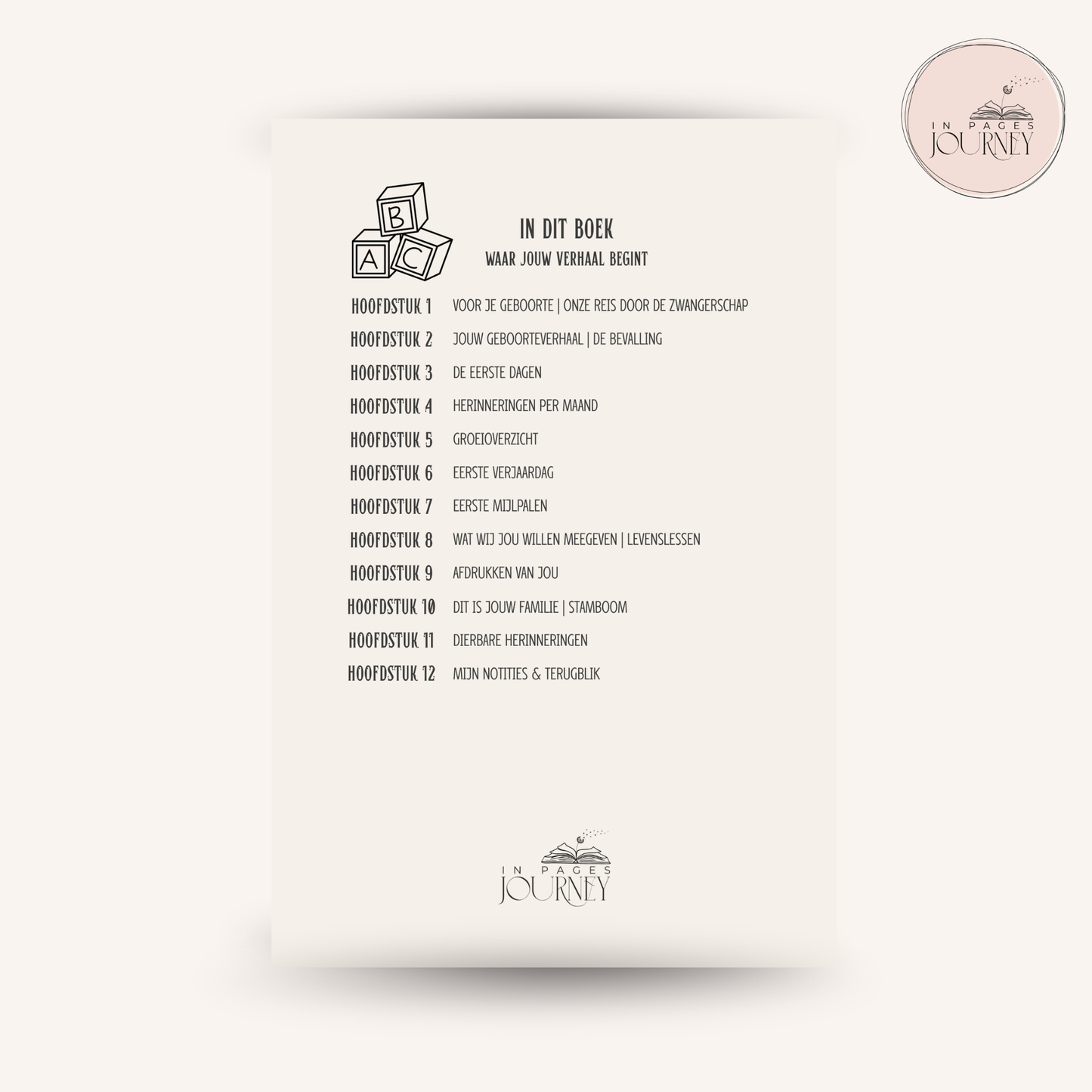 Baby's Eerste Jaar | Zwangerschap tot Eerste Verjaardag | 3 kleuren