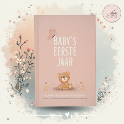 Baby's Eerste Jaar | Van Zwangerschap tot Eerste Verjaardag - Journey in Pages Babys eerste jaar invulboeken inclusief gedeelte zwangerschap en bevalling
