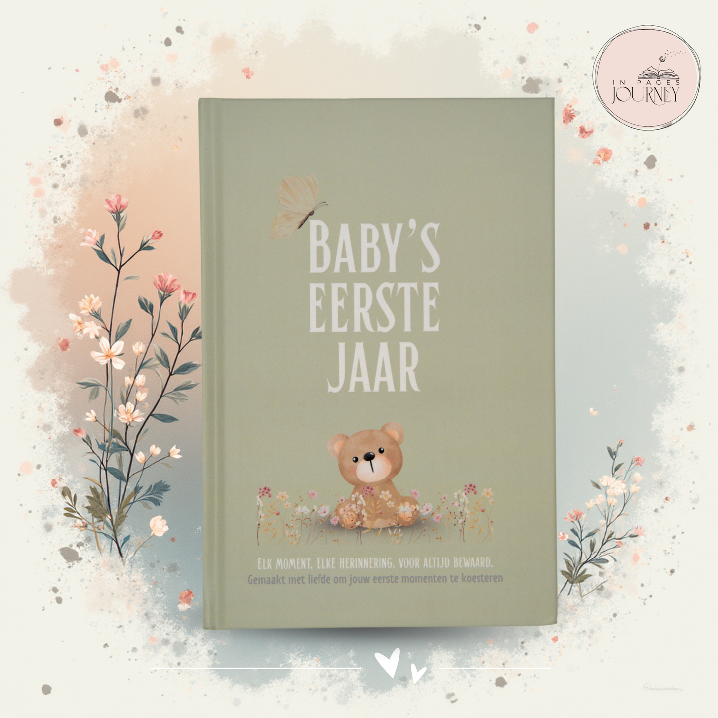 Baby's Eerste Jaar | Van Zwangerschap tot Eerste Verjaardag | Verkrijgbaar in 3 pasteltinten