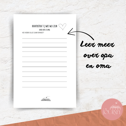 Oppasdagen bij Opa & Oma | herinneringsdagboek